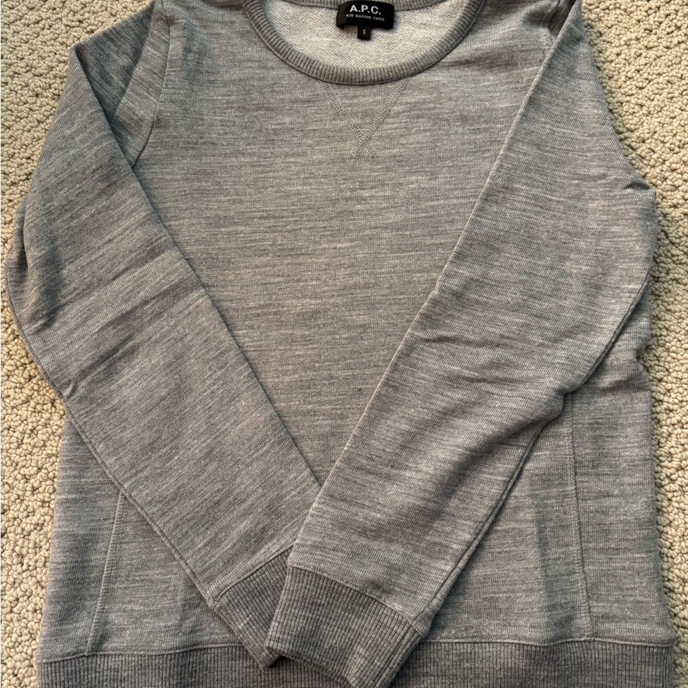 A.P.C. Heather Gray Women's Sweatshirt - Picture 2 of 6